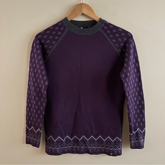 NEVE Ellie Wool Blend Purple Acai Crewneck Sweater Sz Small - Picture 2 of 8